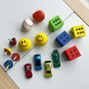 ✨2 for 10$✨ Foam Dice, Balls, Wooden Spinning Tops, Cars - Kids Toys